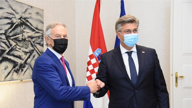 Plenković i Blair o globalnim izazovima te oporavku od COVID-19 krize i obnovi od potresa